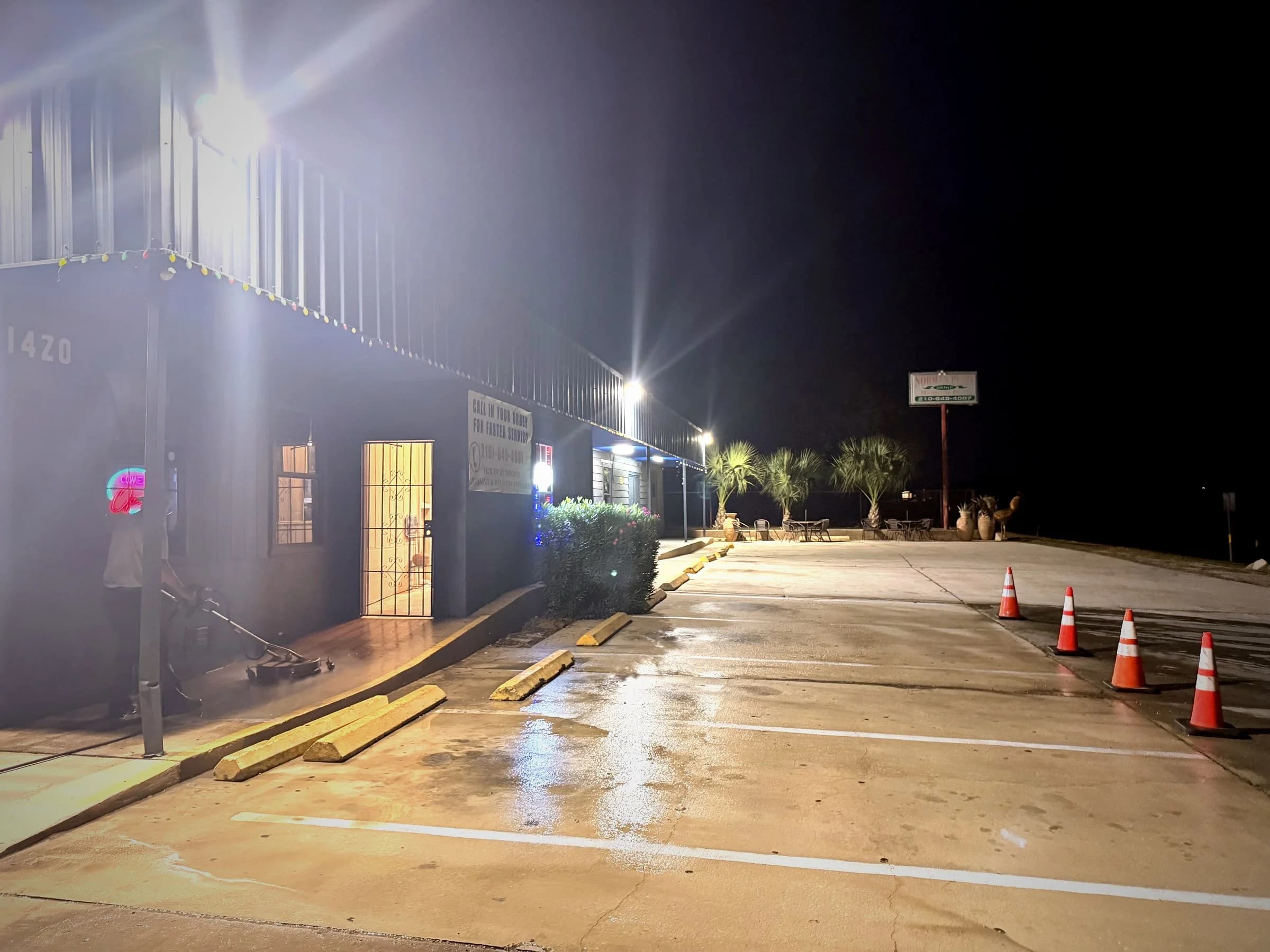 Commercial parking lot after service — section 1