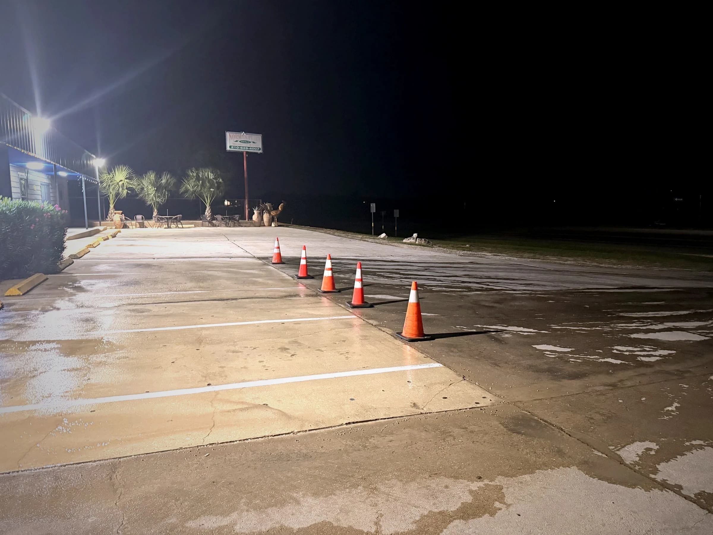 Clean residential concrete after Torres Pressure Washing service
