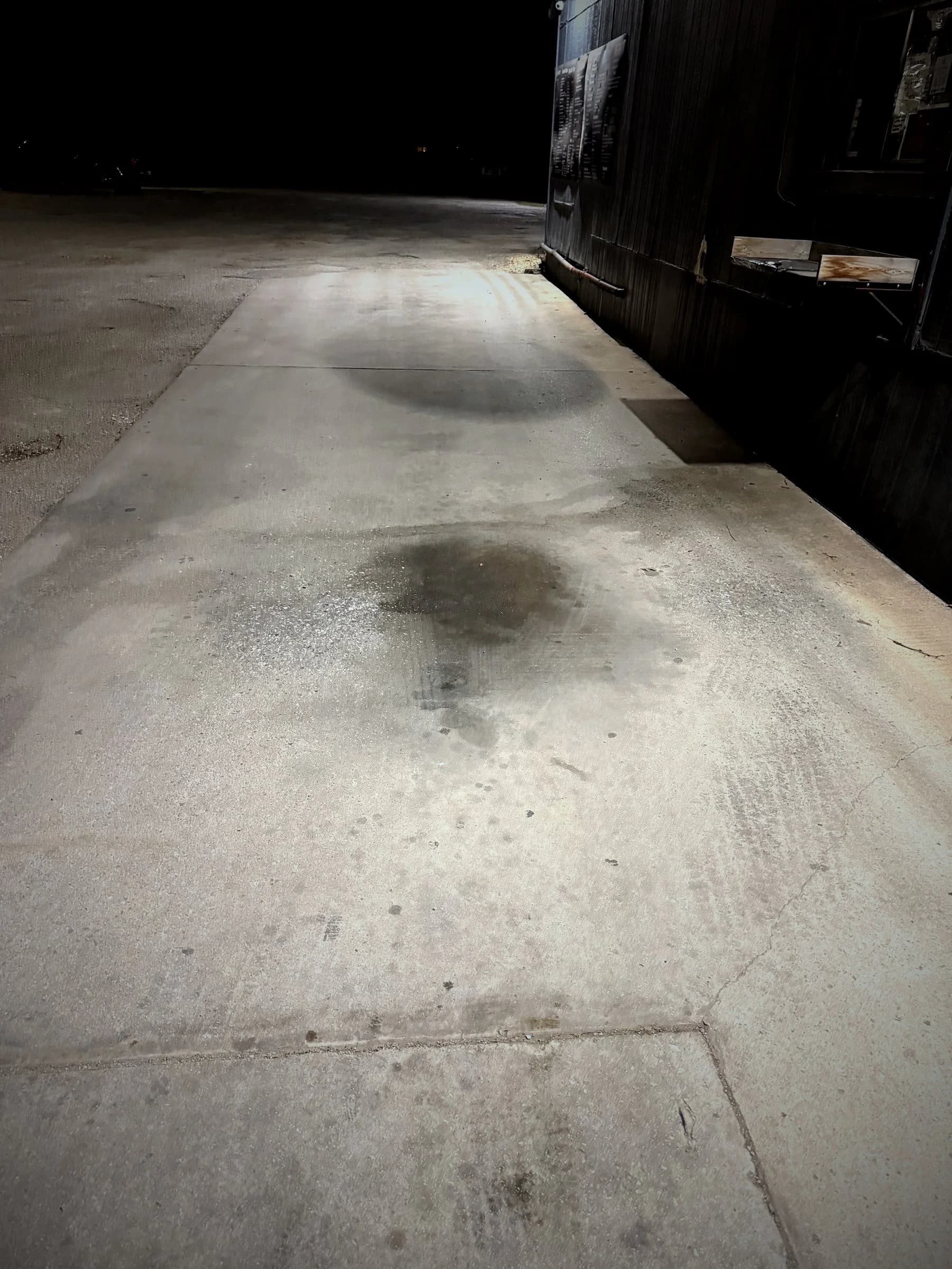 Commercial parking lot before service — section 1