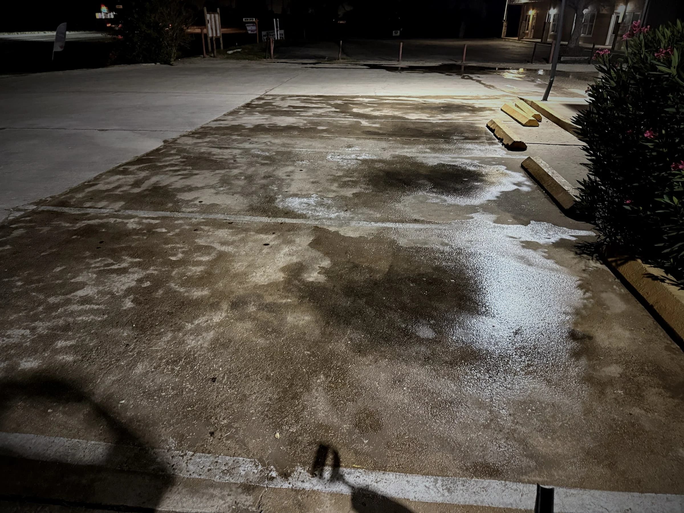 Commercial parking lot before service — section 2